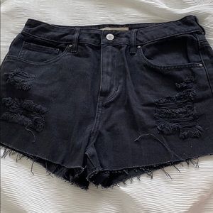 Black Jean Shorts